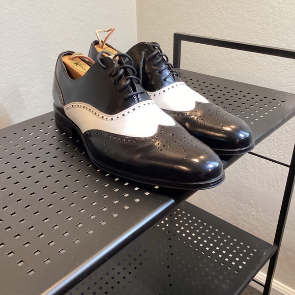 Stacy Adams Tinsley Wingtip Oxford Men\'s shoes black and white Lace Up Size 10 main image 5